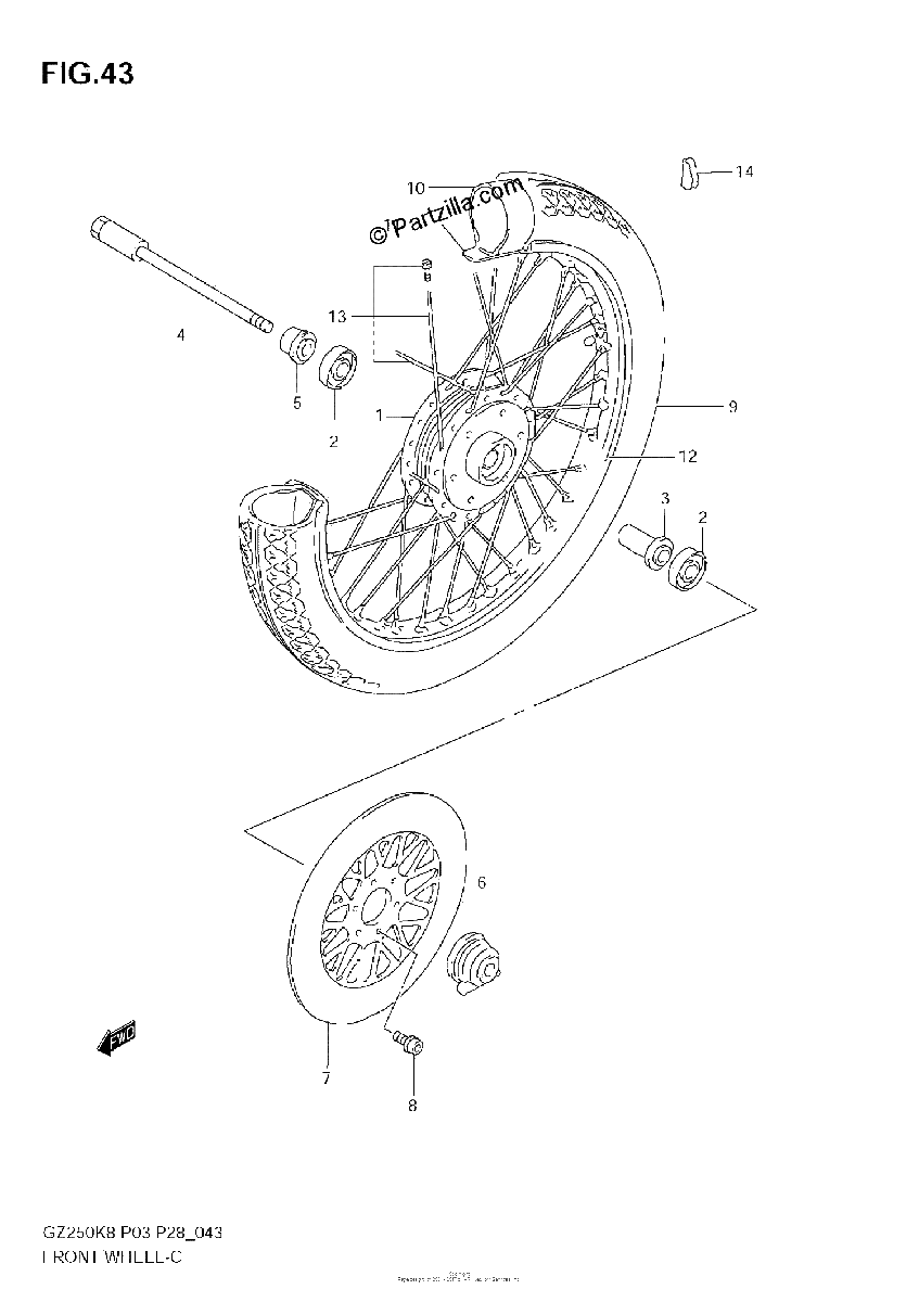 Diagrama de FRONT WHEEL