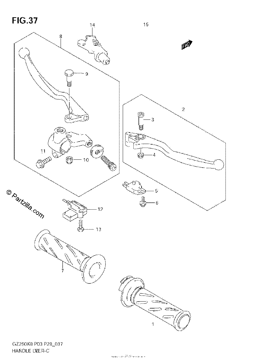 Diagrama de HANDLE LEVER