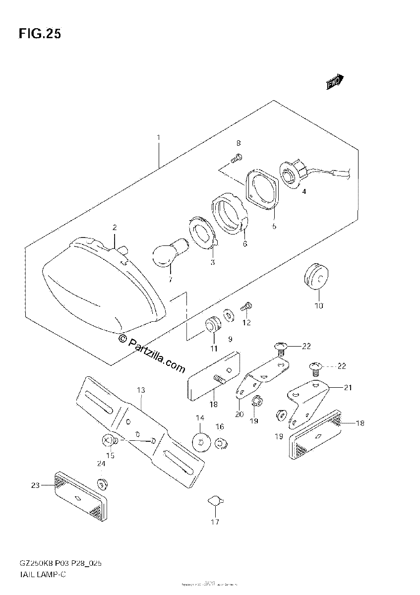 Diagrama de REAR COMBINATION LAMP