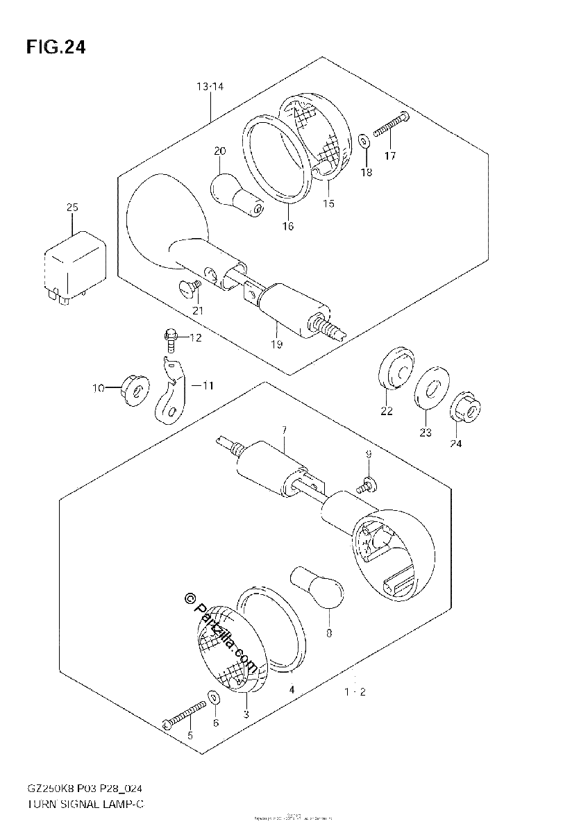 Diagrama de TURN SIGNAL LAMP
