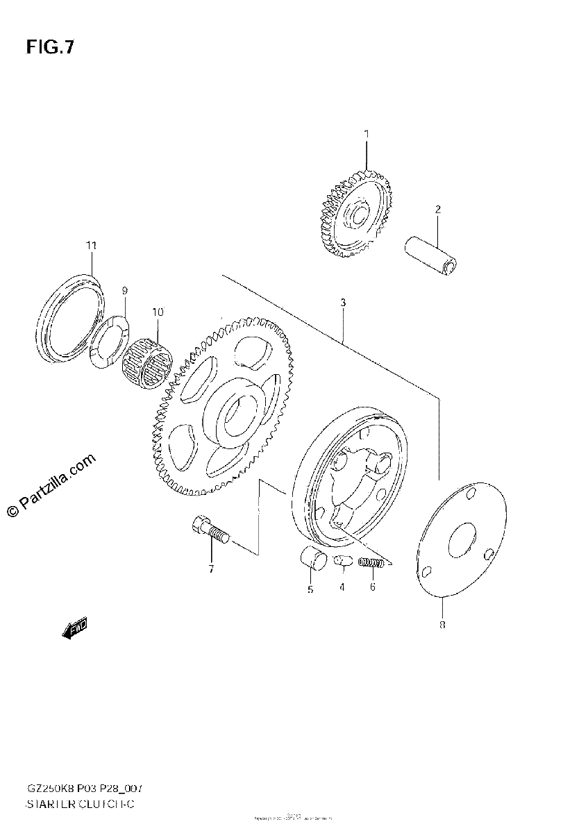 Diagrama de STARTER CLUTCH