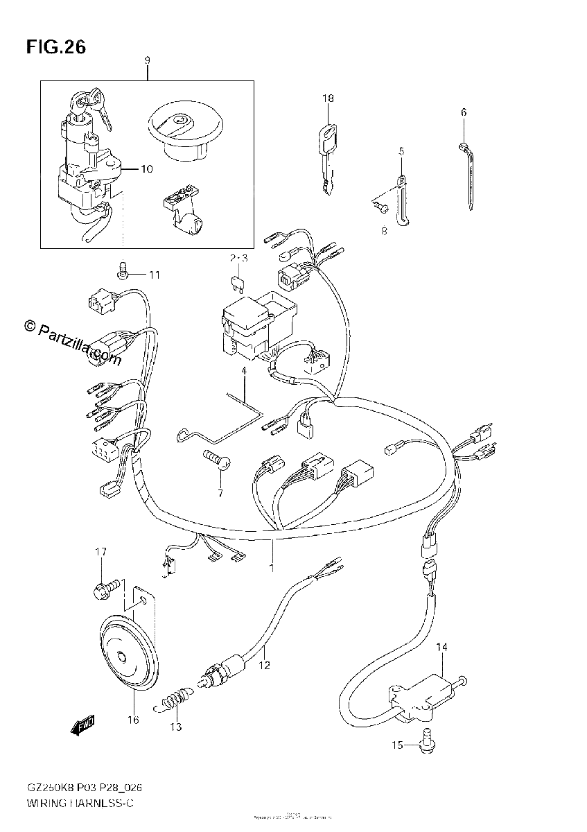 Diagrama de WIRING HARNESS