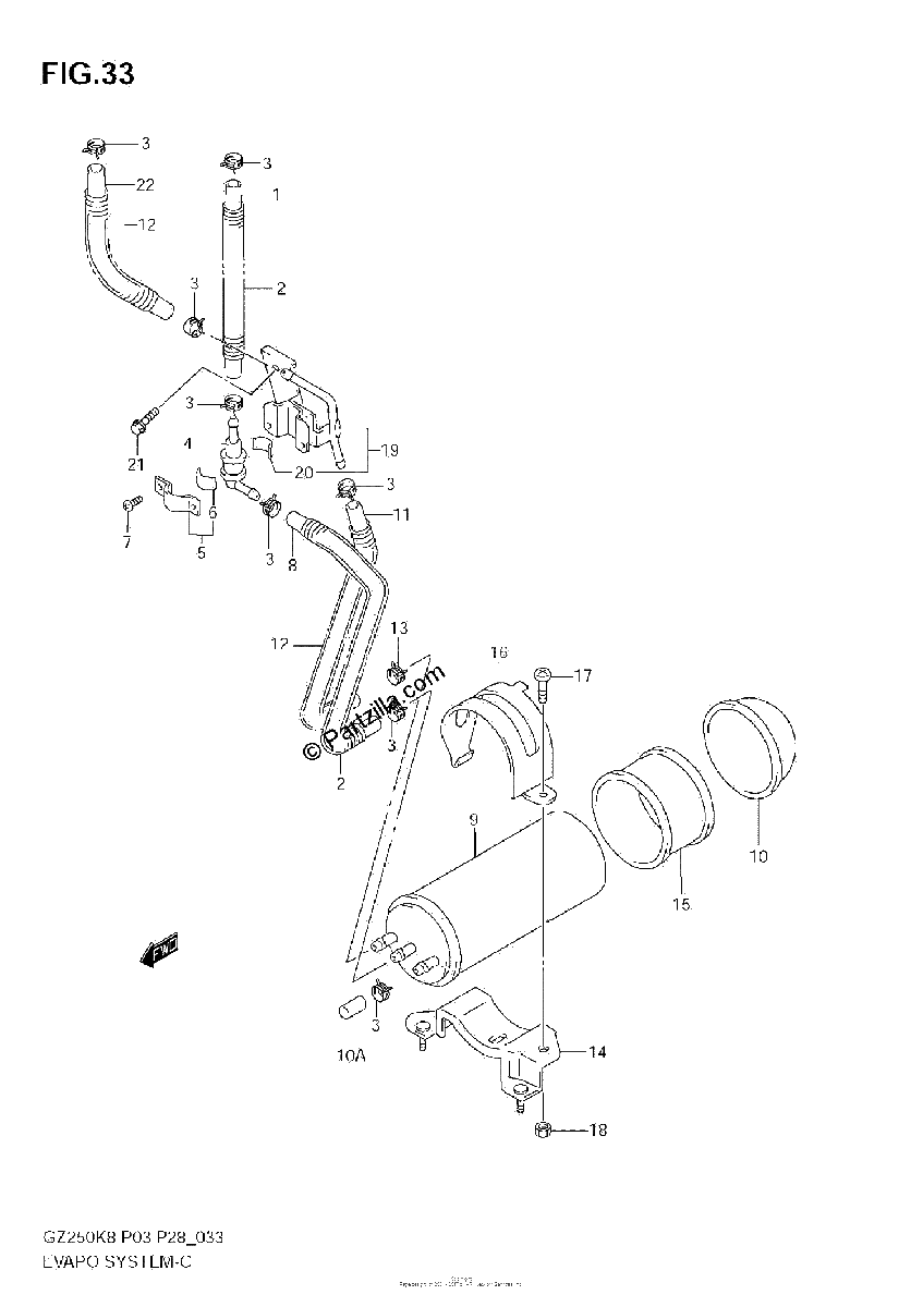 Diagrama de EVAPO SYSTEM P33