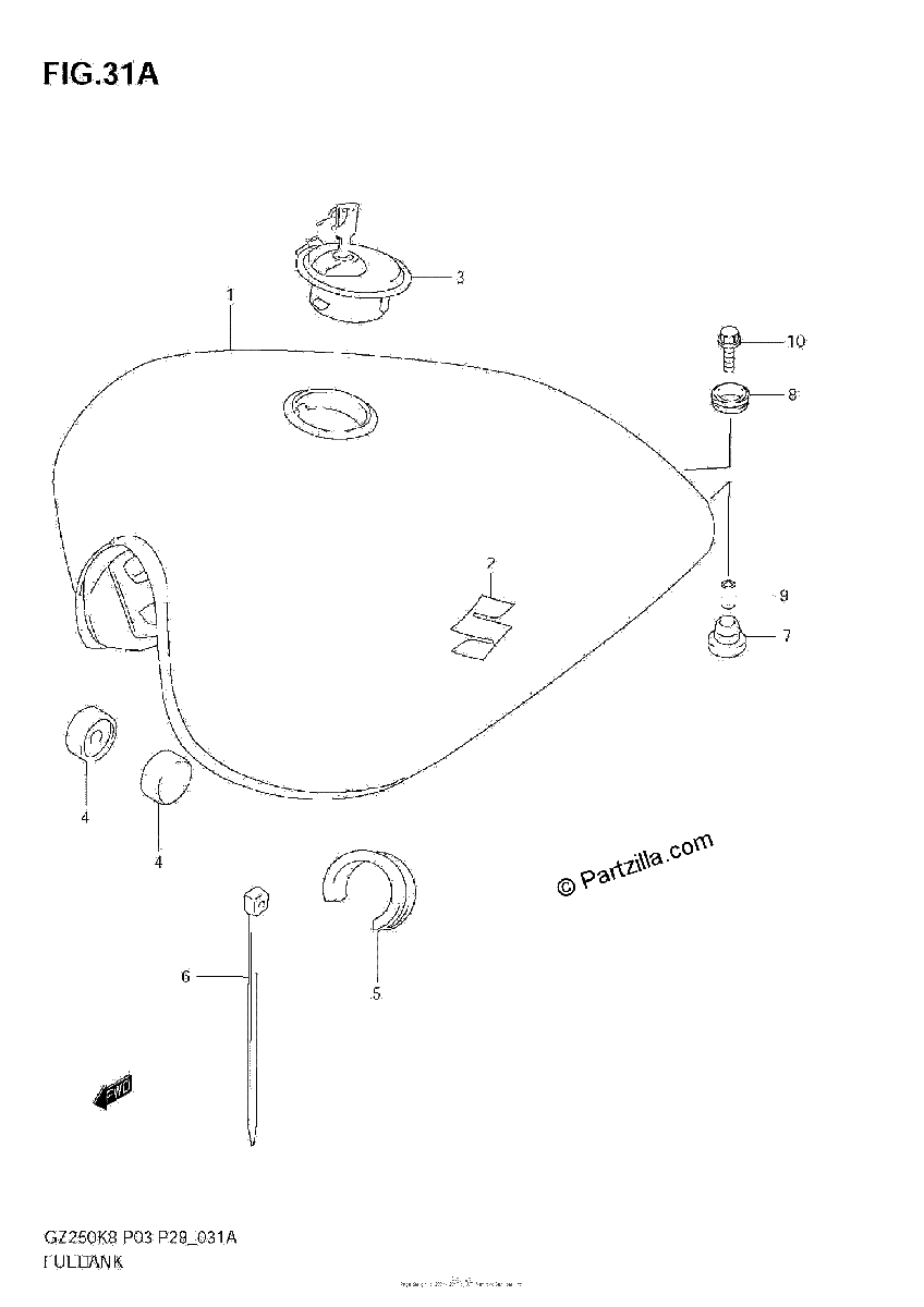 Diagrama de FUEL TANK MODEL L0