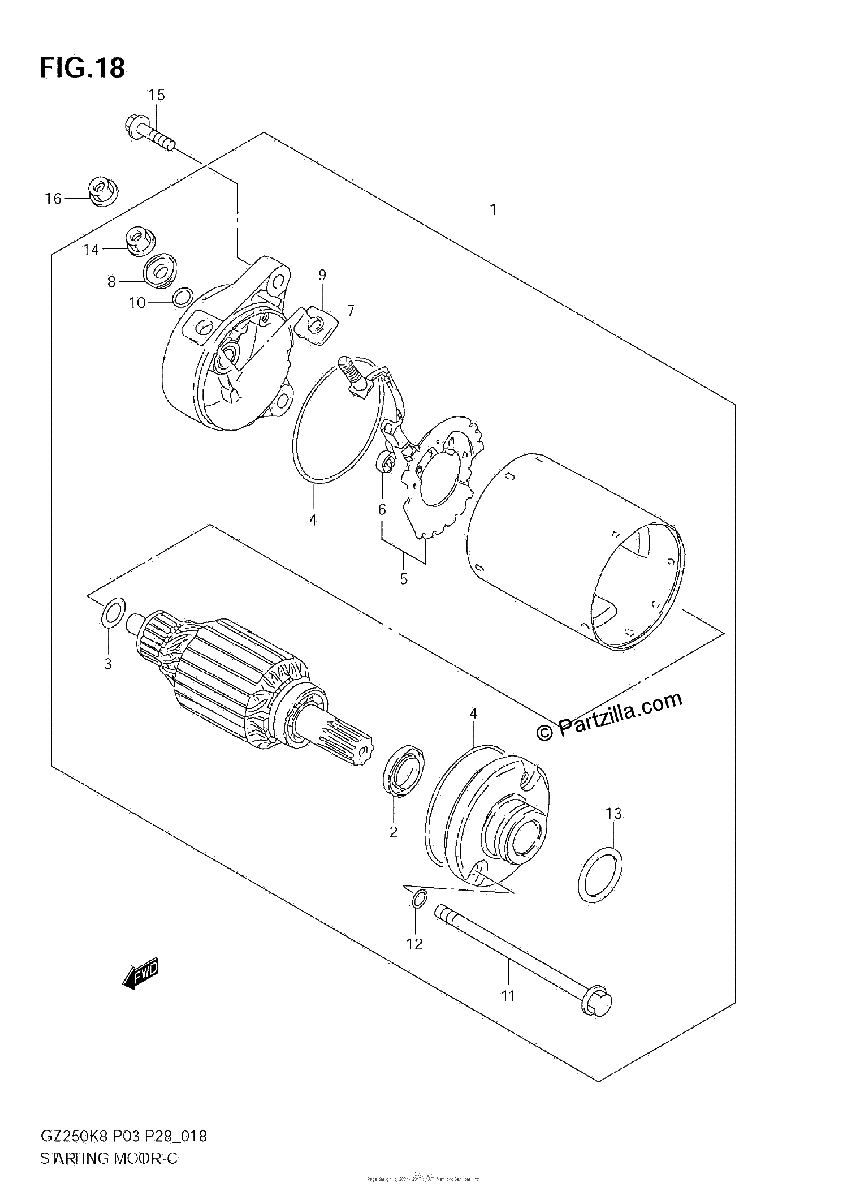 Diagrama de STARTING MOTOR