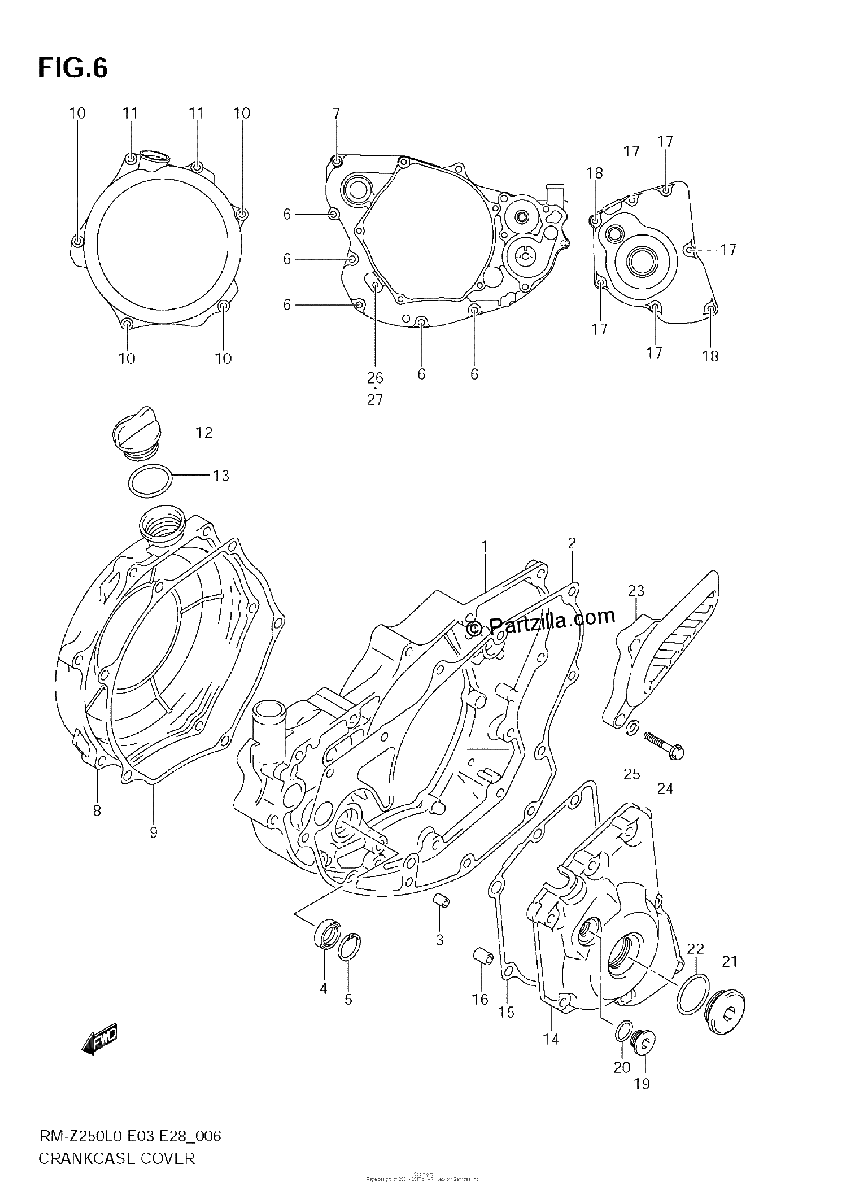 Diagrama de CRANKCASE COVER