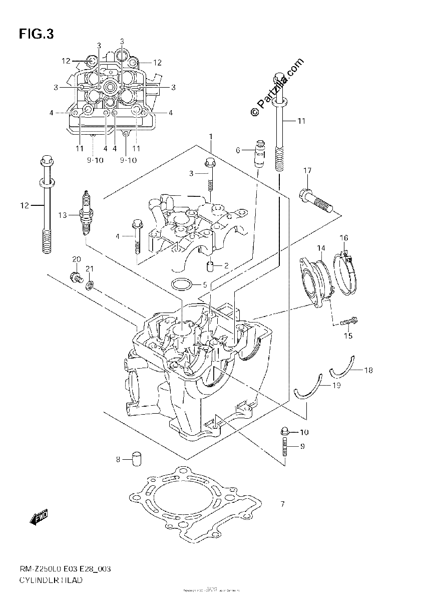 Diagrama de CYLINDER HEAD