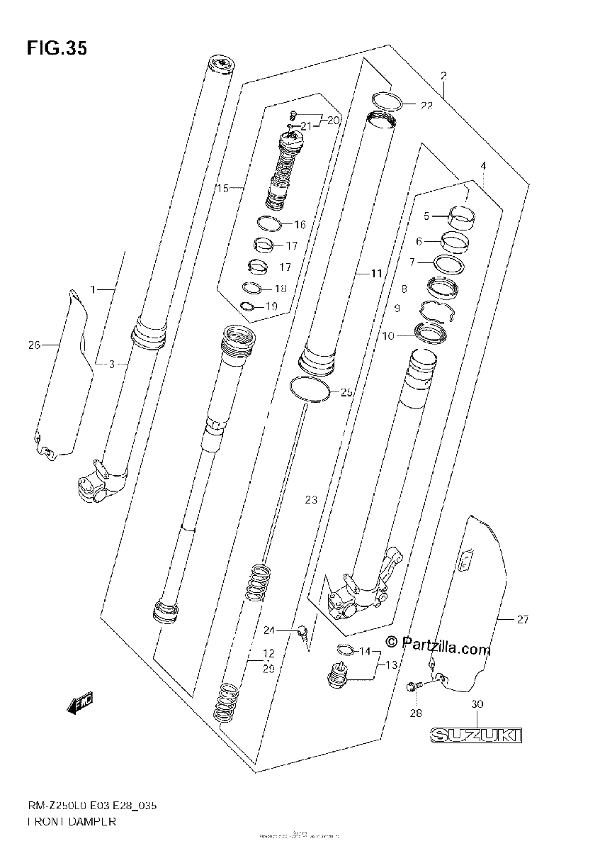 Diagrama de FRONT DAMPER