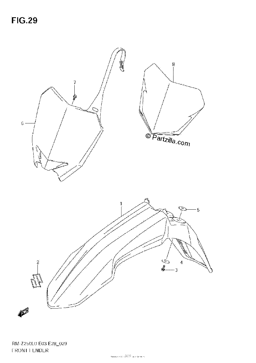 Diagrama de FRONT FENDER