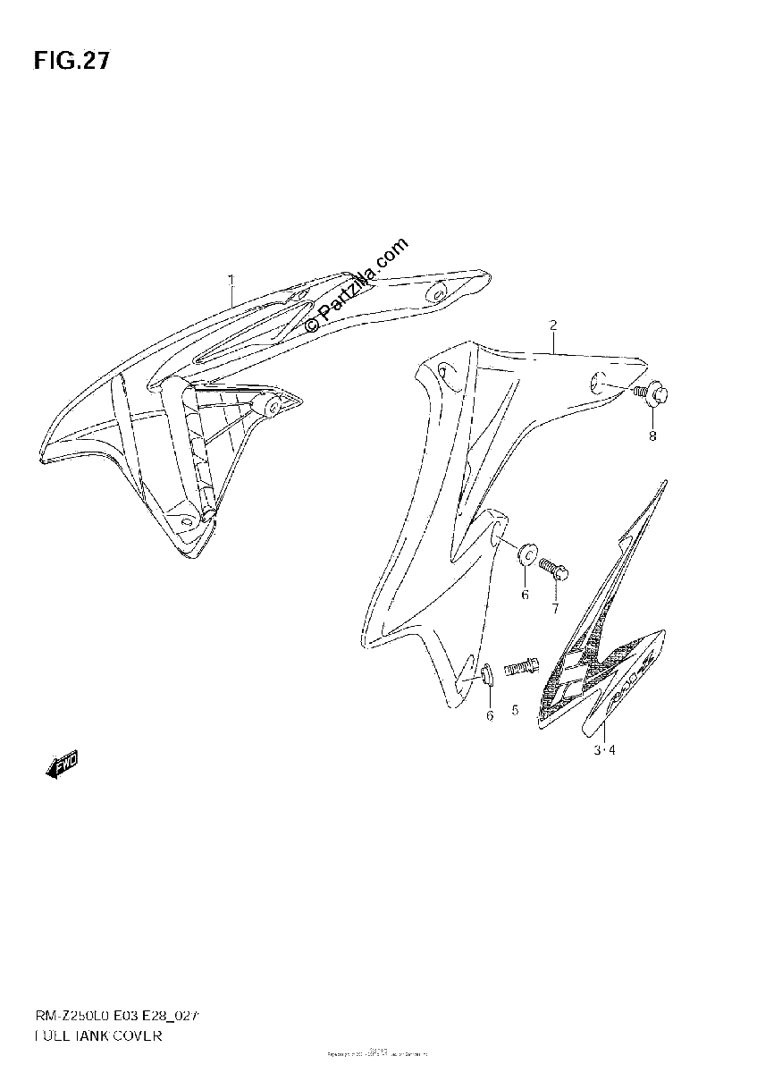 Diagrama de FUEL TANK COVER