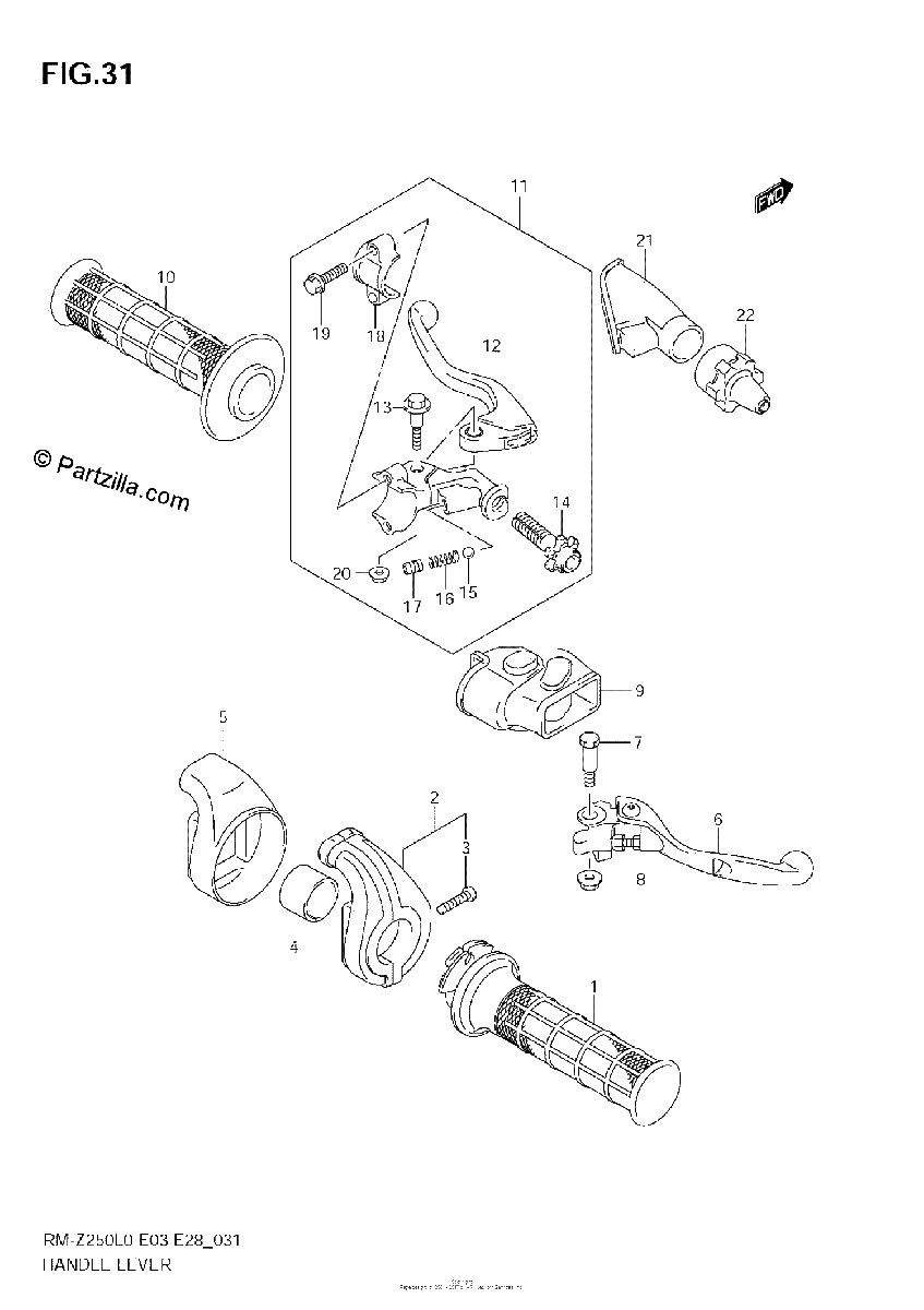 Diagrama de HANDLE LEVER