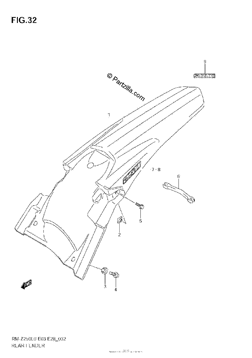 Diagrama de REAR FENDER