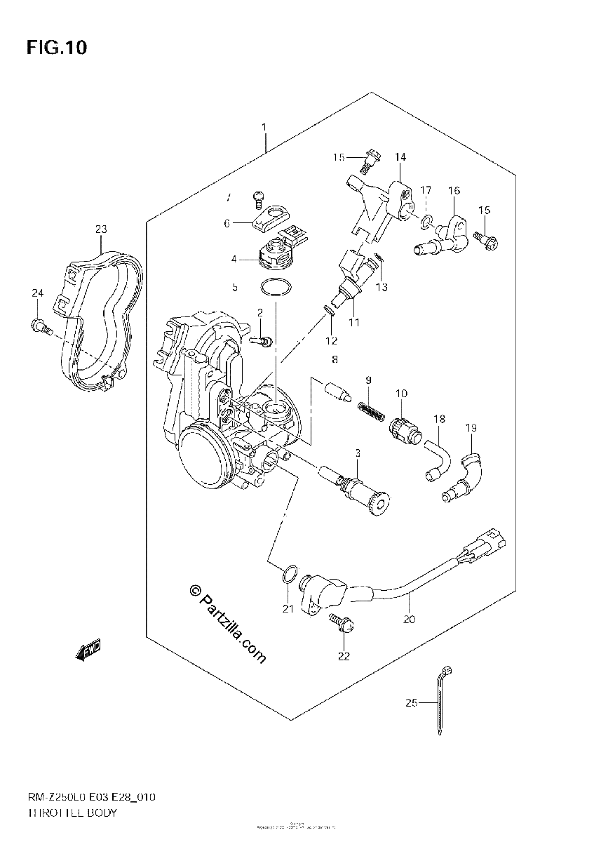 Diagrama de THROTTLE BODY