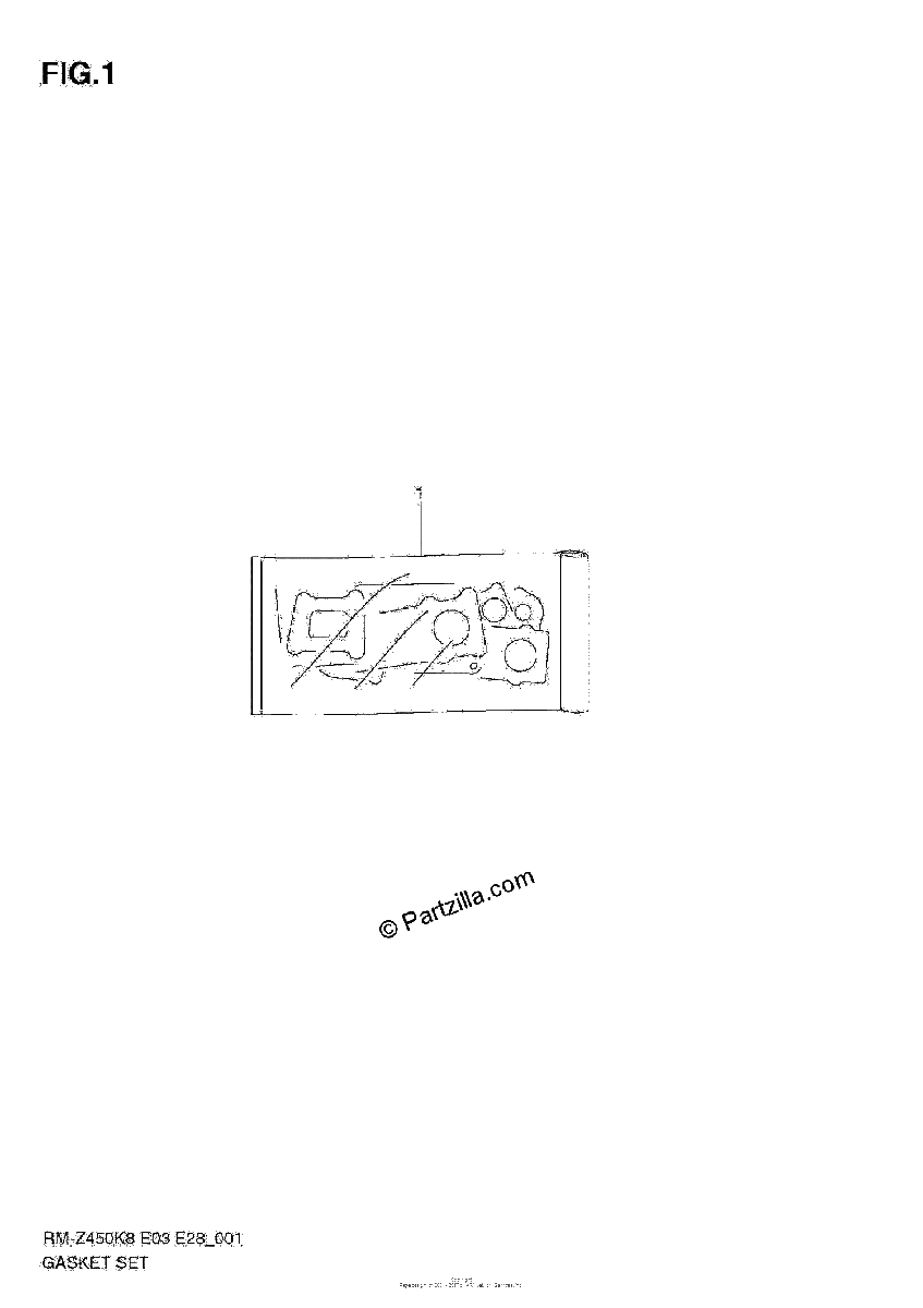 Diagrama de GASKET SET RM Z450 K8 K9 L0