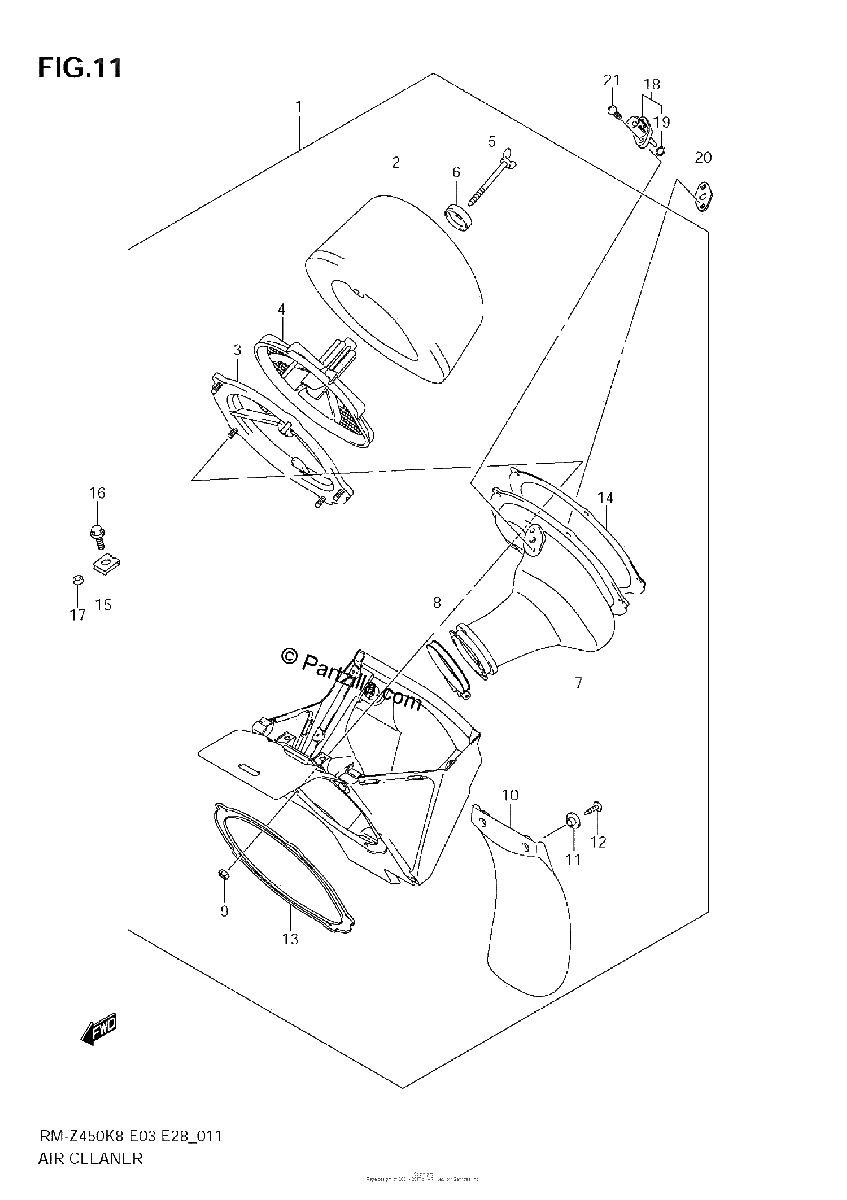 Diagrama de AIR CLEANER