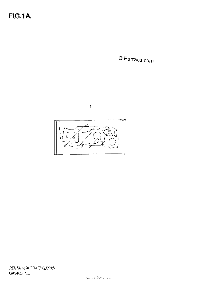 Diagrama de GASKET SET RM Z450 L1