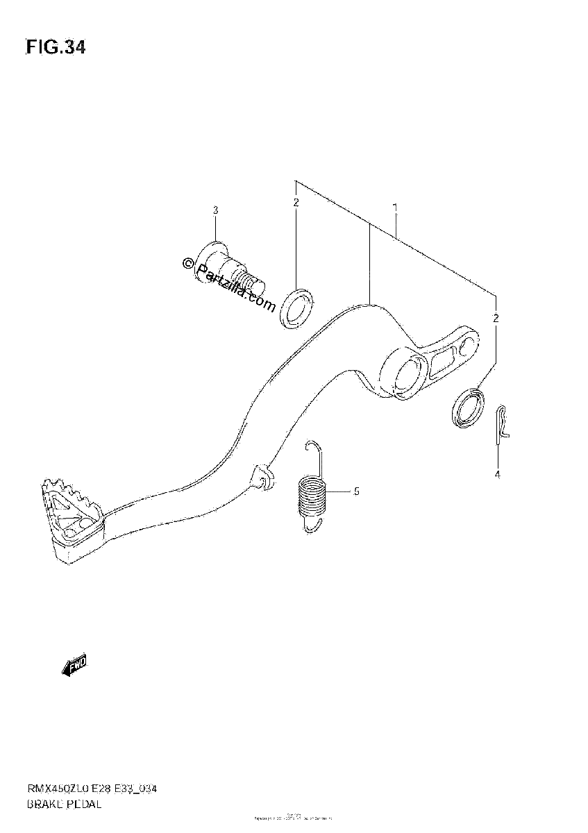 Diagrama de BRAKE PEDAL