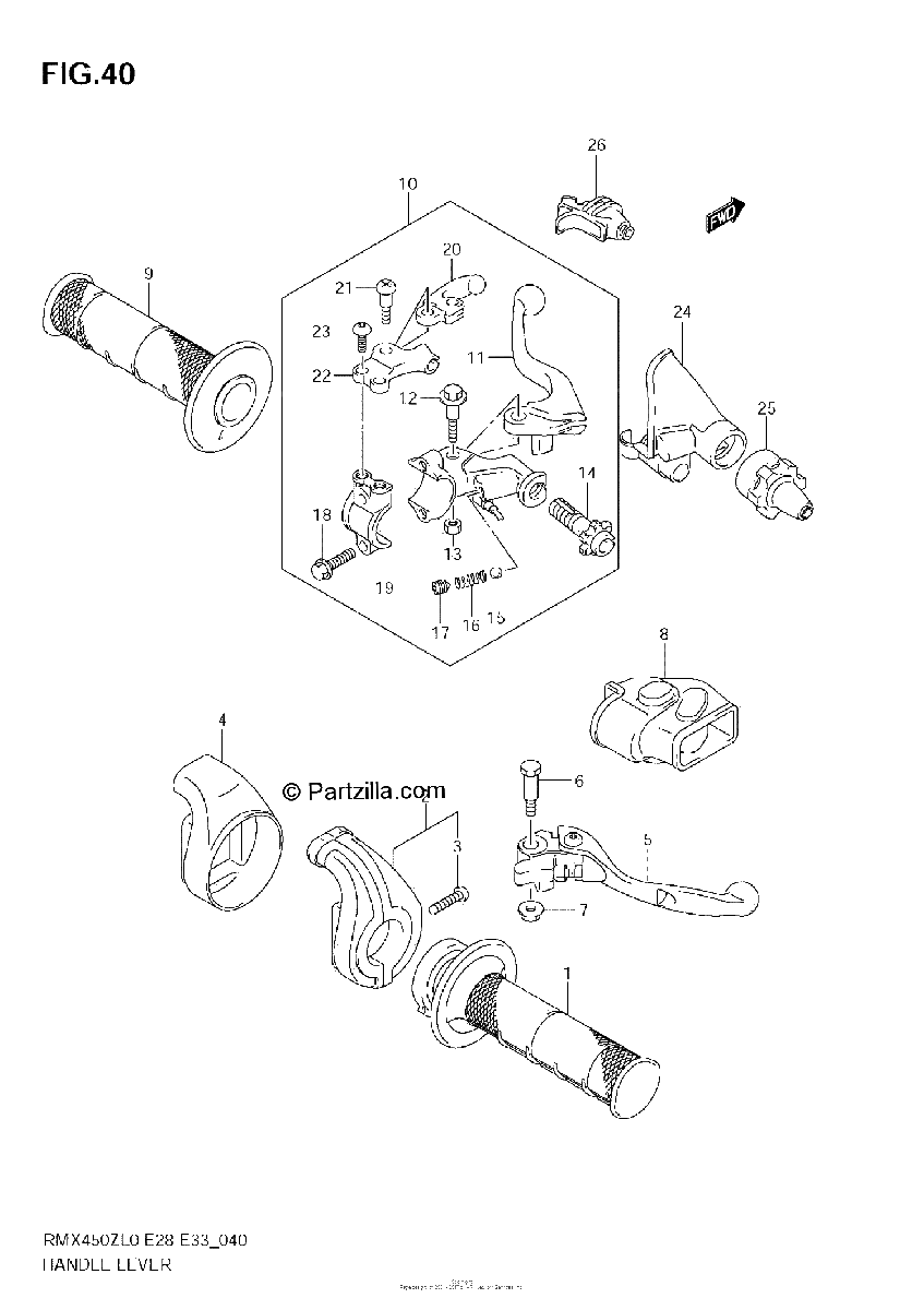 Diagrama de HANDLE LEVER