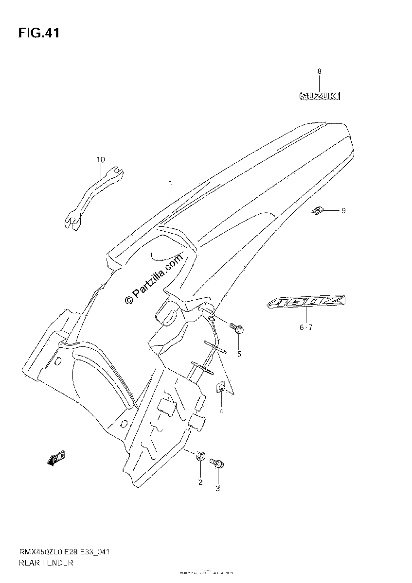 Diagrama de REAR FENDER