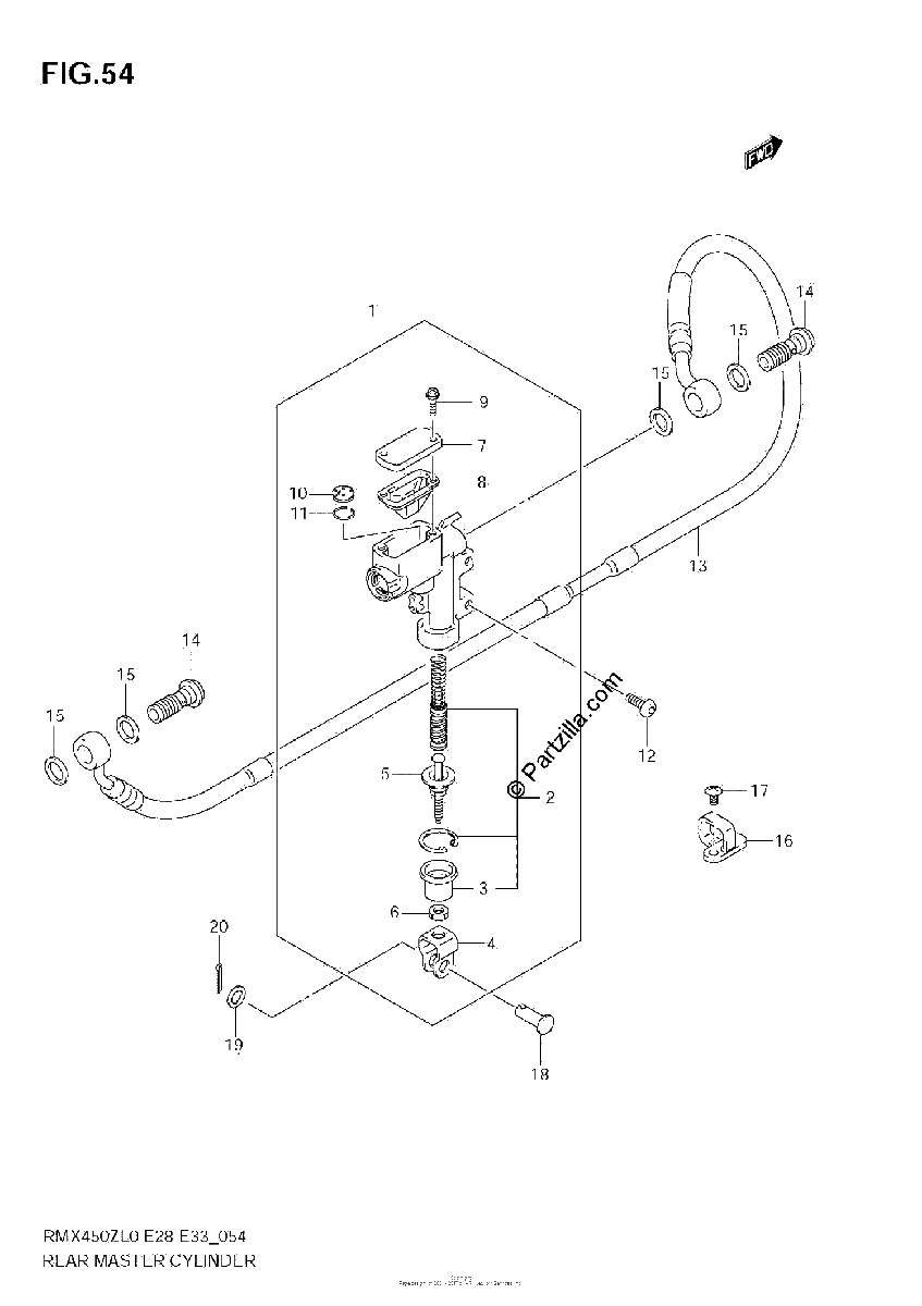 Diagrama de REAR MASTER CYLINDER