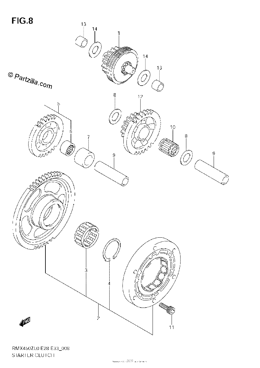 Diagrama de STARTER CLUTCH