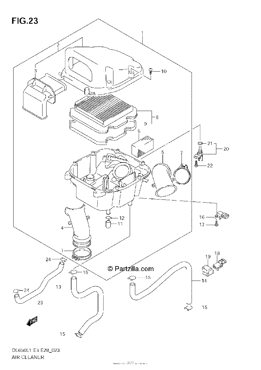 Diagrama de AIR CLEANER