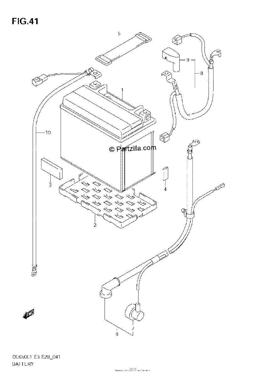 Diagrama de BATTERY DL650A L1 E28