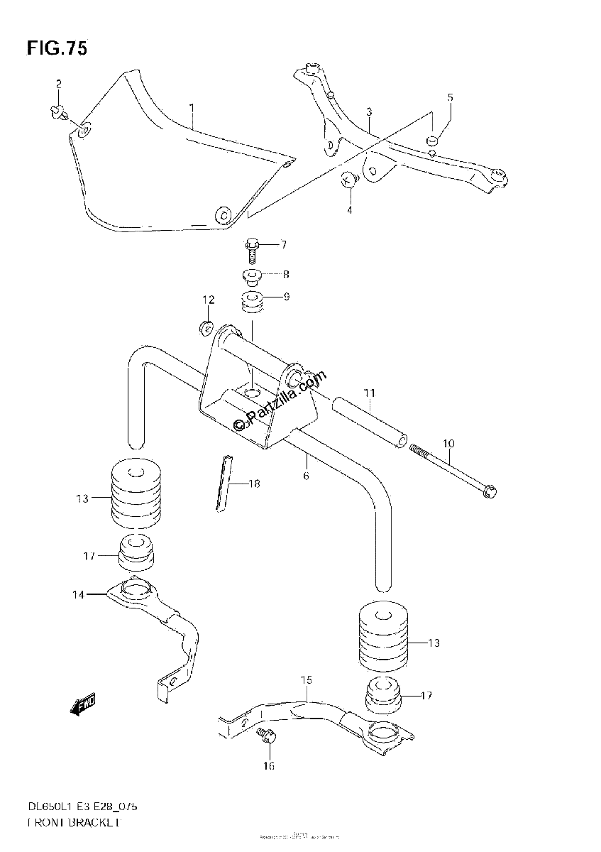 Diagrama de FRONT BRACKET