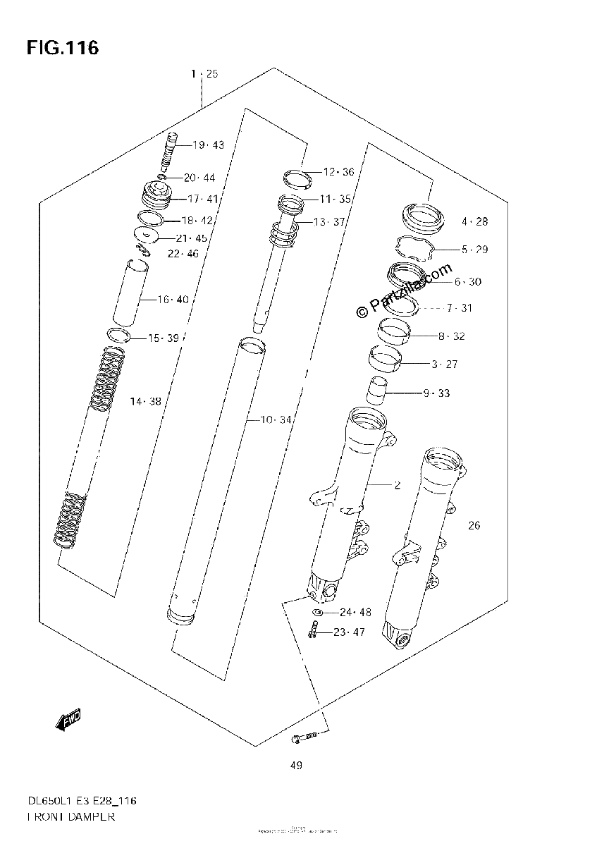 Diagrama de FRONT DAMPER