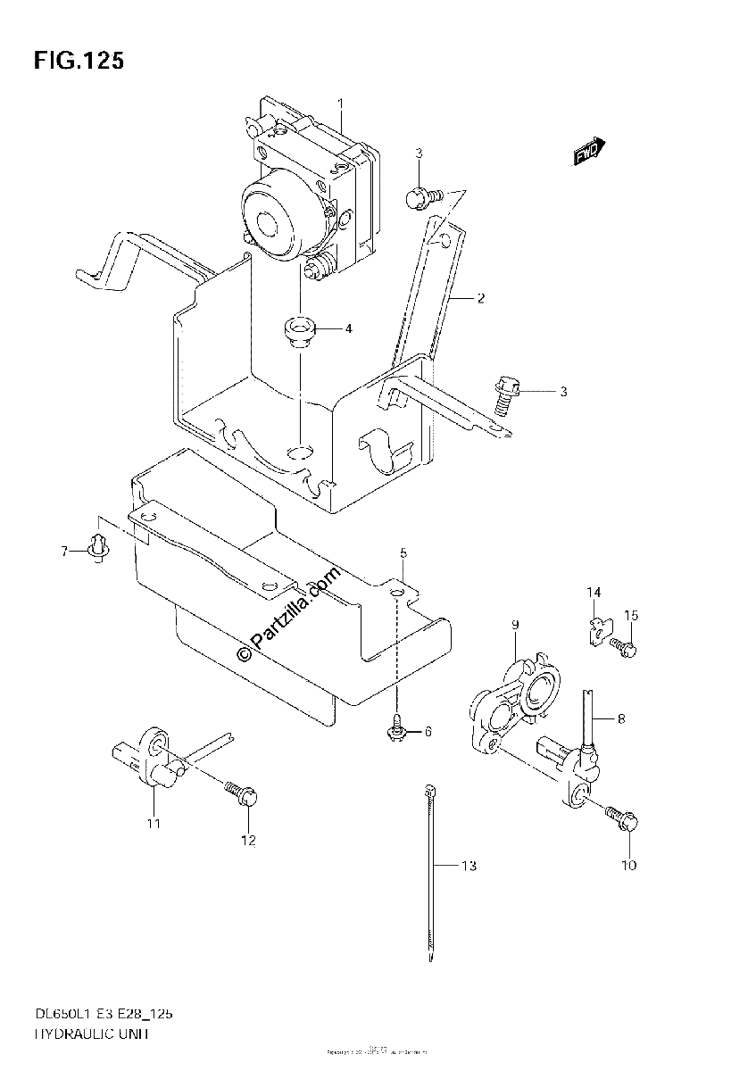 Diagrama de HYDRAULIC UNIT DL650A L1 E28