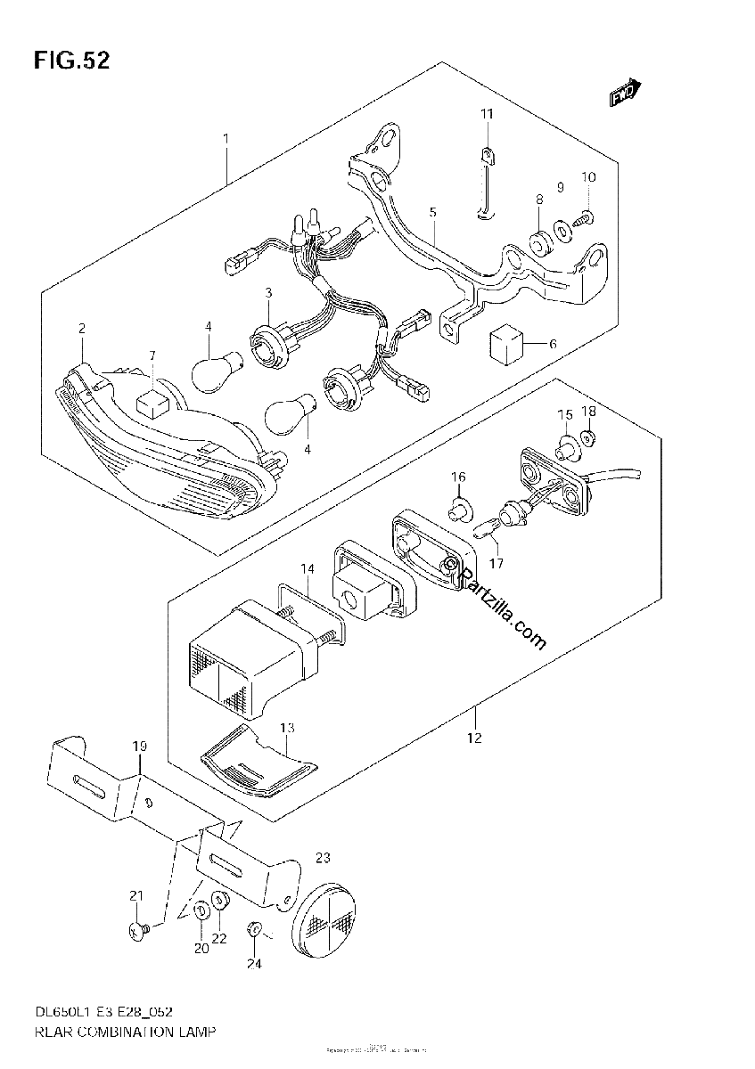 Diagrama de REAR COMBINATION LAMP
