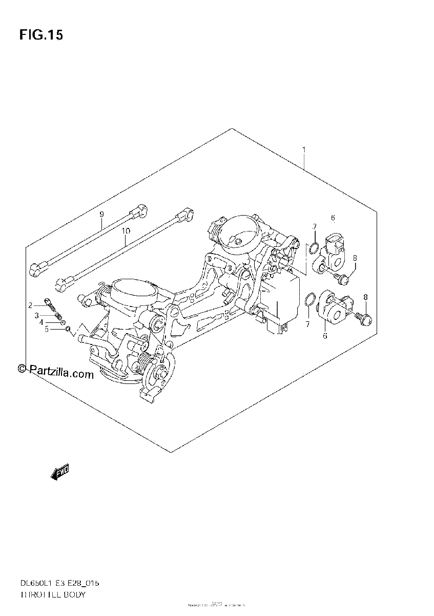 Diagrama de THROTTLE BODY DL650A L1 E28