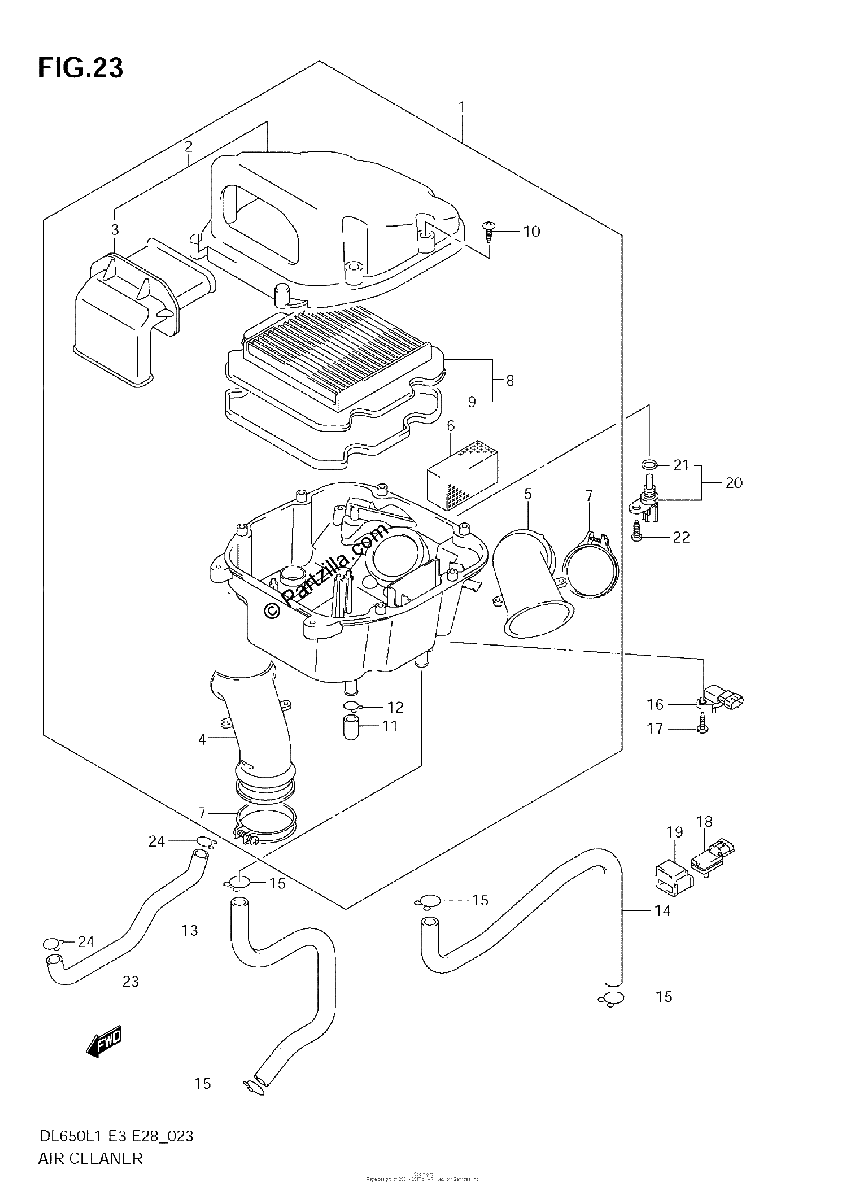 Diagrama de AIR CLEANER