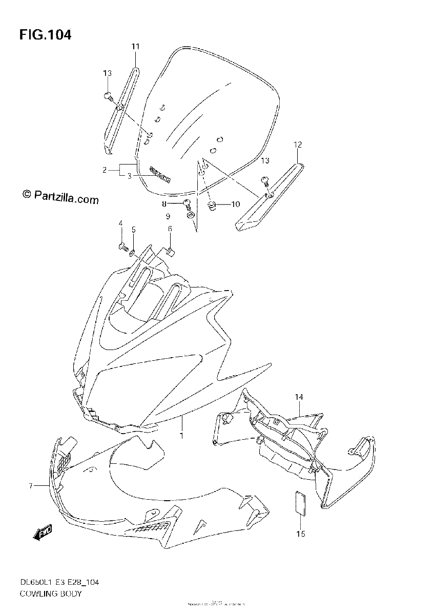 Diagrama de COWLING BODY