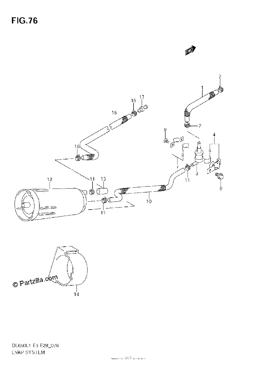 Diagrama de EVAP SYSTEM DL650 L1 E33