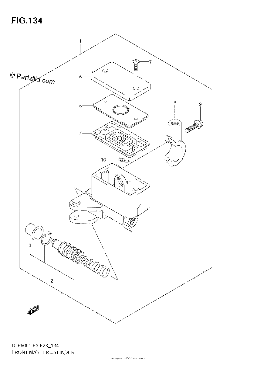 Diagrama de FRONT MASTER CYLINDER