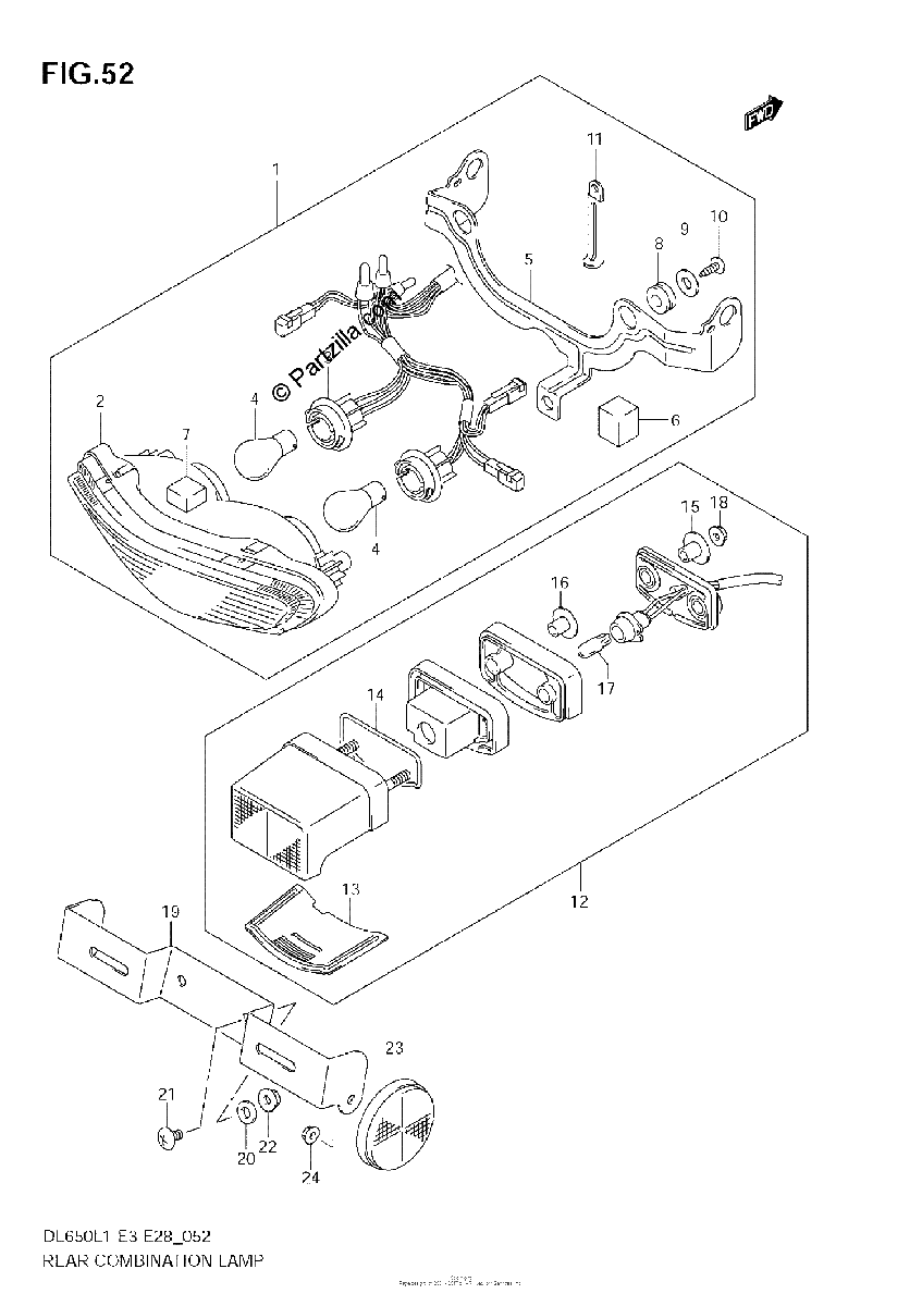 Diagrama de REAR COMBINATION LAMP