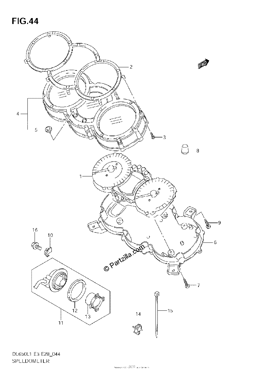 Diagrama de SPEEDOMETER DL650 L1 E3