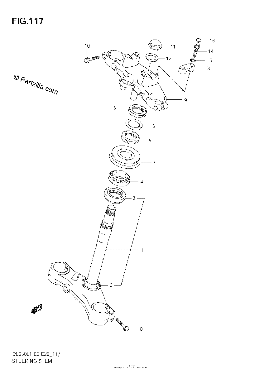 Diagrama de STEERING STEM