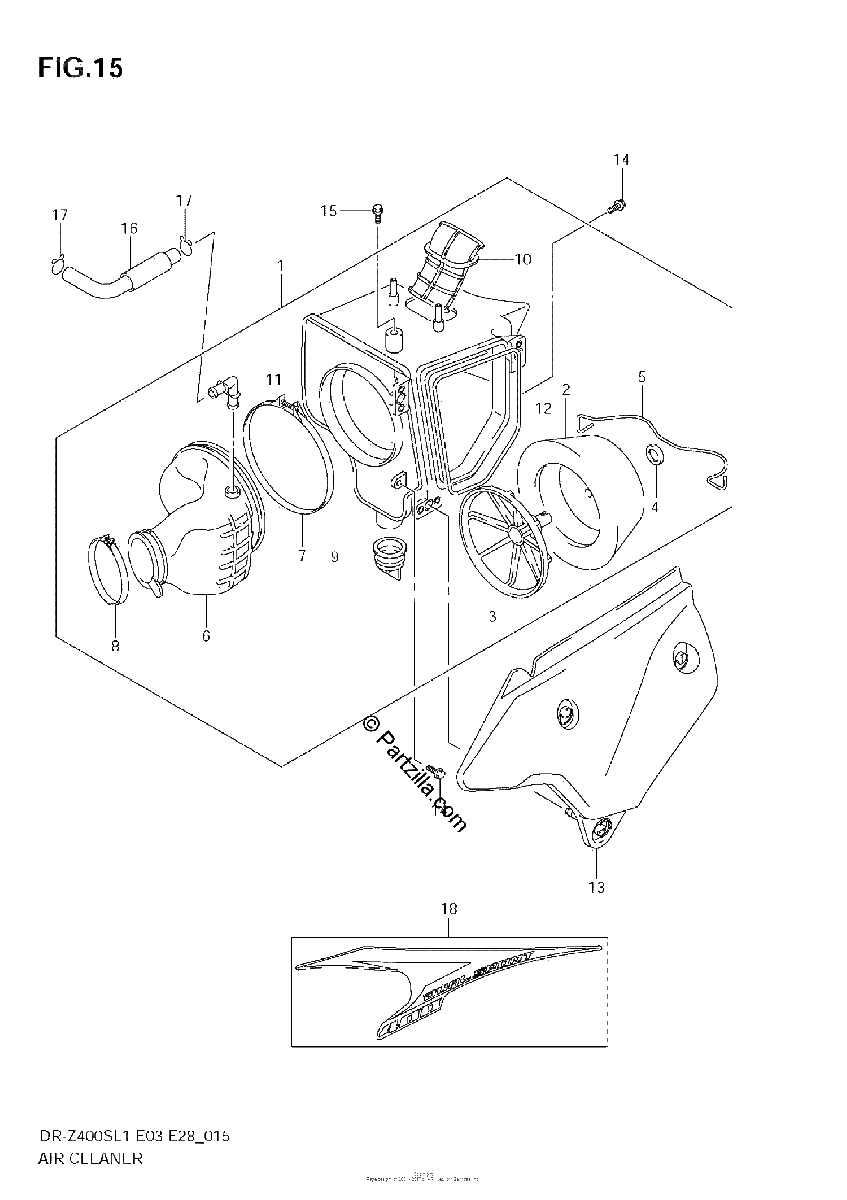 Diagrama de AIR CLEANER
