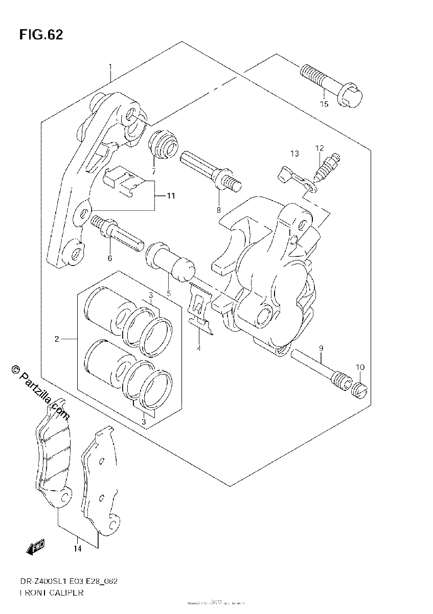 Diagrama de FRONT CALIPER