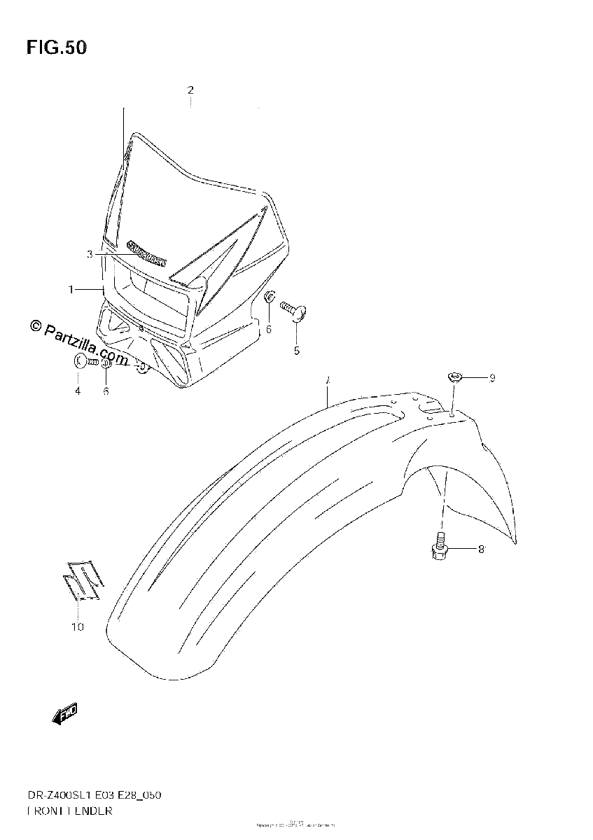 Diagrama de FRONT FENDER