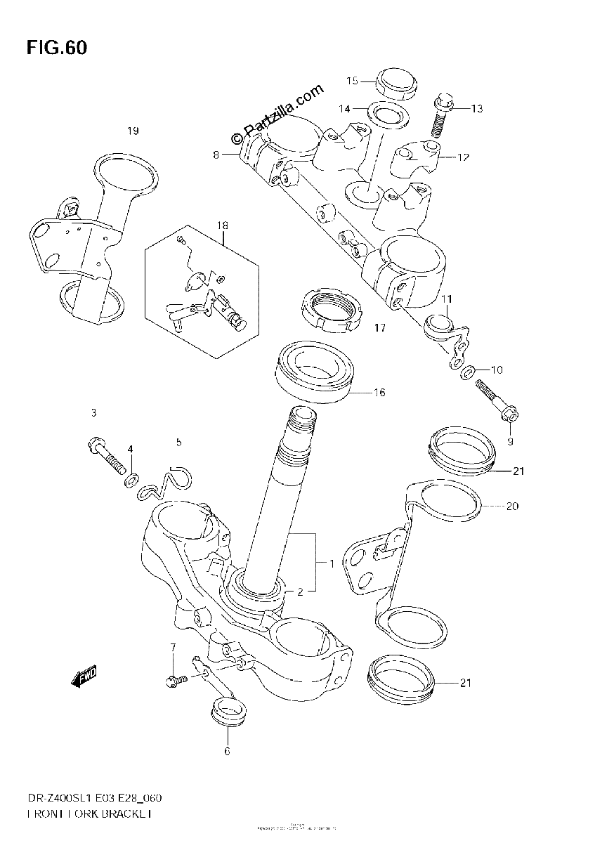 Diagrama de FRONT FORK BRACKET