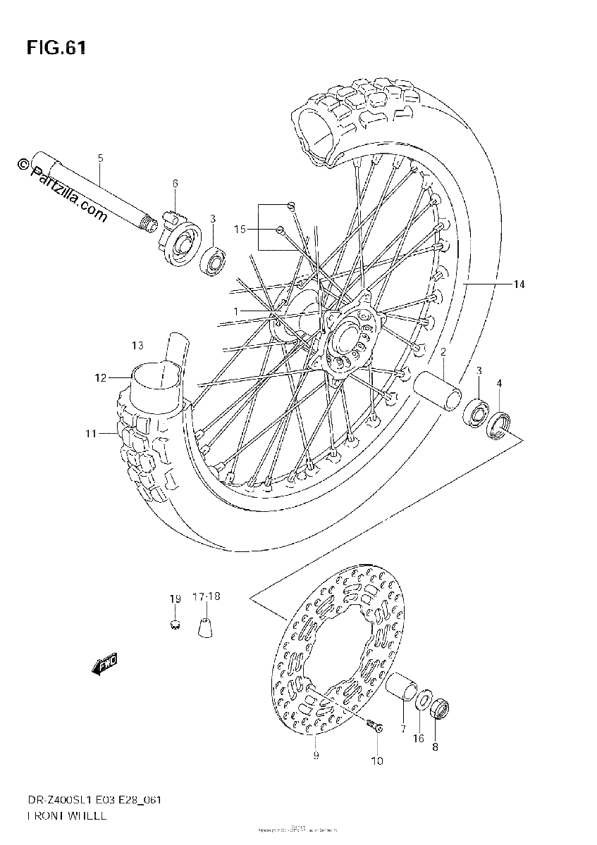 Diagrama de FRONT WHEEL