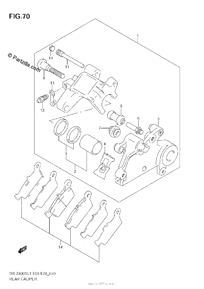 Diagrama de REAR CALIPER
