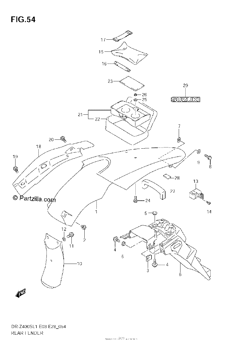 Diagrama de REAR FENDER