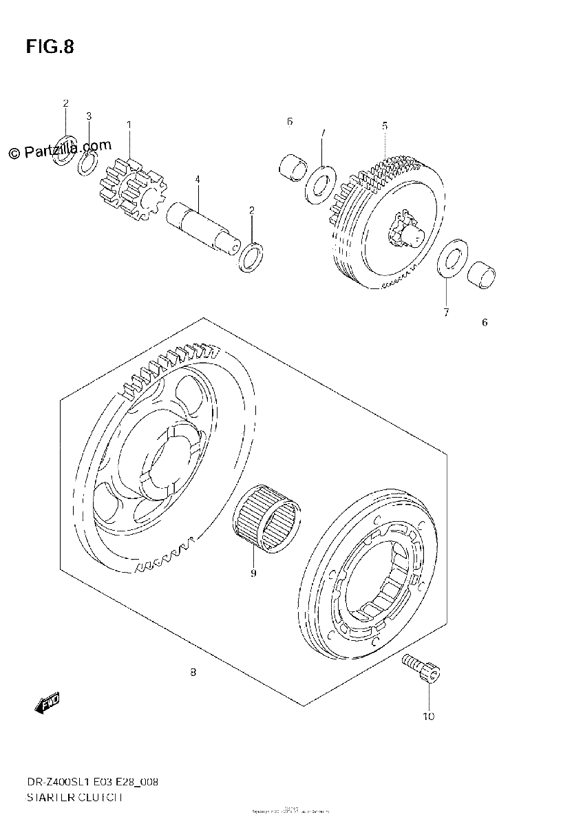 Diagrama de STARTER CLUTCH