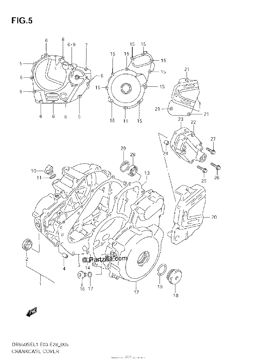 Diagrama de CRANKCASE COVER