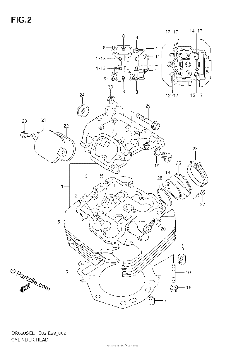 Diagrama de CYLINDER HEAD