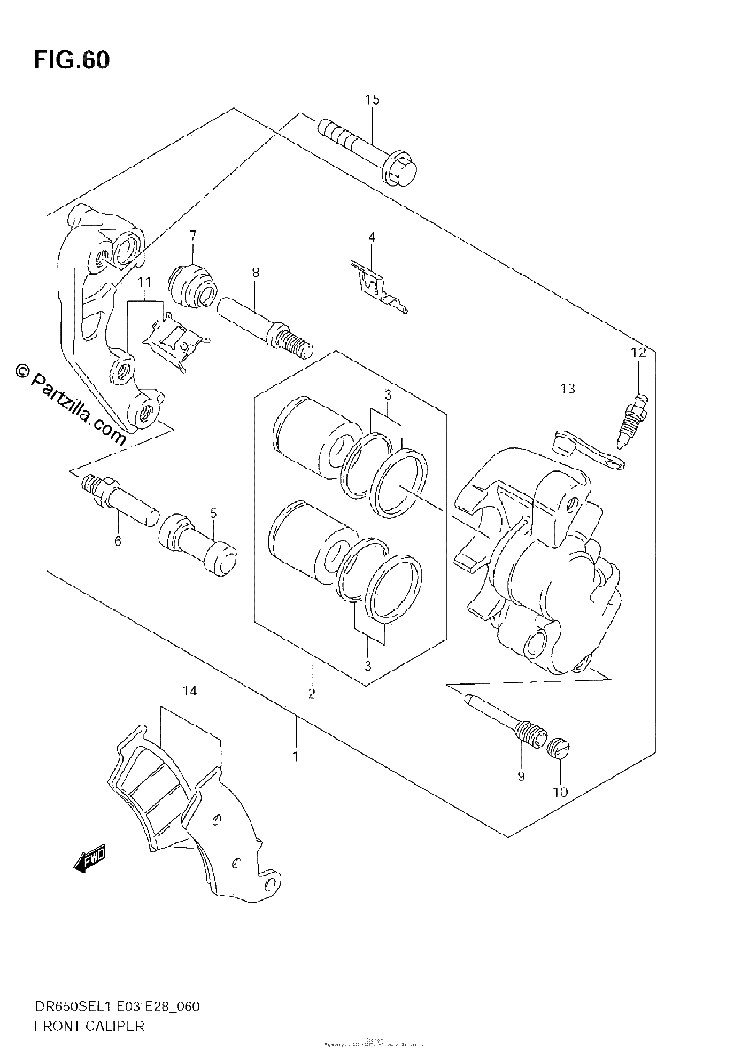 Diagrama de FRONT CALIPER